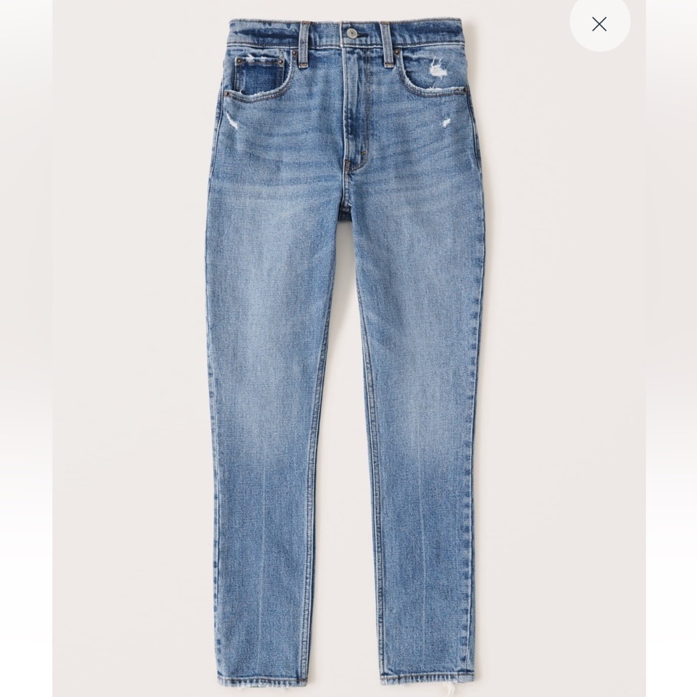 Abercrombie High Rise Skinny Ankle Jean Medium wash 27 waist size 4